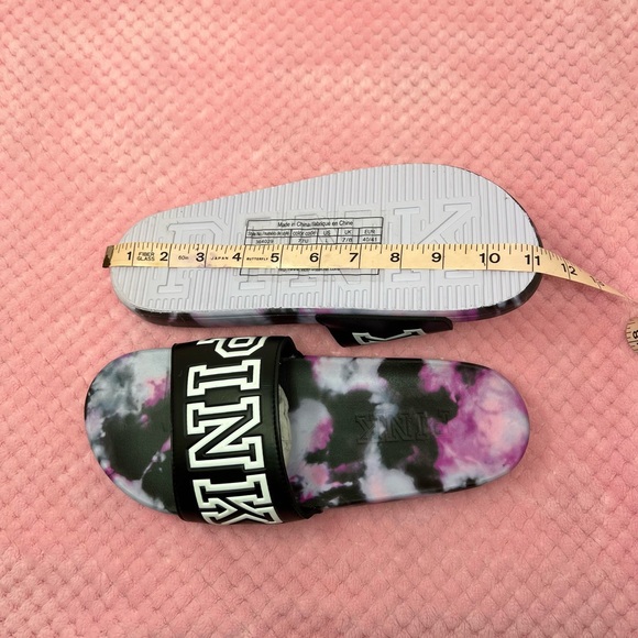 VS PINK Single Strap Slides Tie Dye L (9/10) - Picture 12 of 12